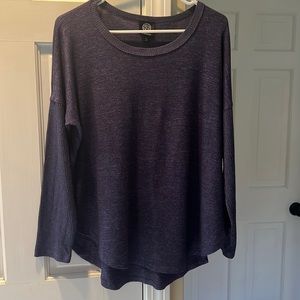 Purple long sleeve very light weight sweater like top.